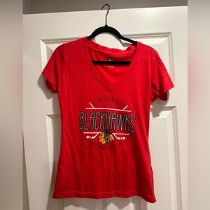 NHL Chicago Blackhawks Red V-Neck Tee